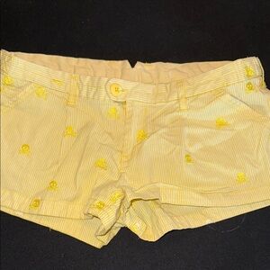 Yellow Striped Pirate print Women's Shorts